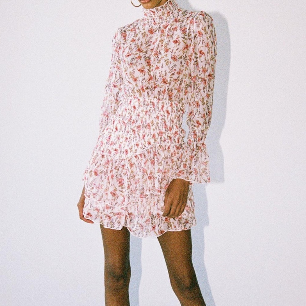 Princess Polly Guetta Mini Dress WHITE/FLORAL